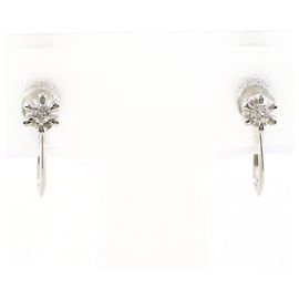 Autre Marque Orecchini a clip in platino PT900 con diamanti