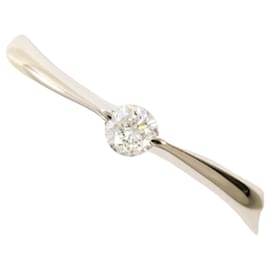 PT900 Platinum Band Ring with Diamond - Autre Marque
