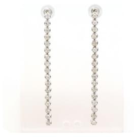 Brincos de gota em ouro branco 14K com diamantes - Autre Marque