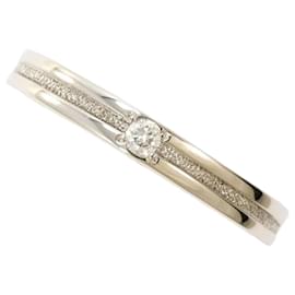Anillo de banda de platino con diamante - Autre Marque