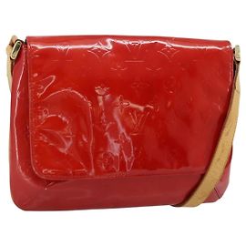 LOUIS VUITTON Monogram Vernis Thompson Street Bag Red Rouge M91094 Auth 182774