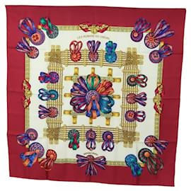 Hermès HERMES Carré 90 Sciarpa "LES RUBANS DU CHEVAL" Seta Multicolore Autentica BA12984V