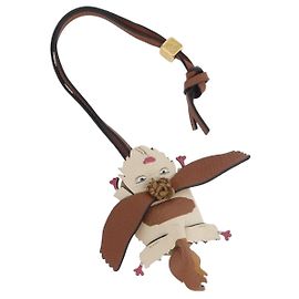LOEWE Studio Ghibli Howl's Moving Castle Hin Charm Leather Beige Auth 167392SM