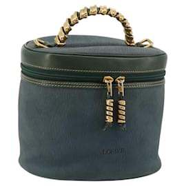 Borsa LOEWE Velazquez in scamosciato verde e oro Auth ka4554A