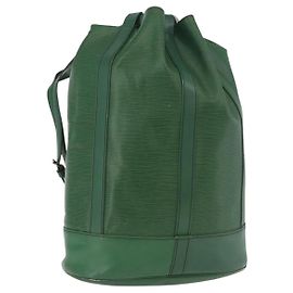 LOUIS VUITTON Epi Randonnee GM Shoulder Bag Green M43084 LV Auth 178881