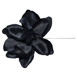 Alexander McQueen, spilla revert floreale nera