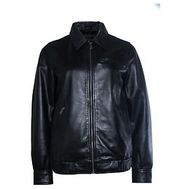 Aime AIM, giacca biker in pelle nera