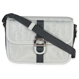 Pochette Dior 8 en jacquard oblique bleu clair Christian Dior avec bandoulière