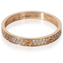 Cartier Love Mini Model Ring aus Roségold und Diamanten