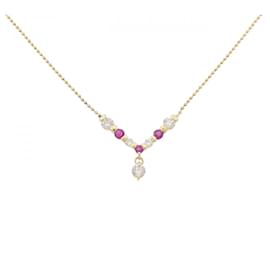 Au750 Ruby Diamond Necklace - Autre Marque