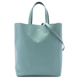 Tote verticale Celine in pelle di vitello a grana piccola blu - Céline