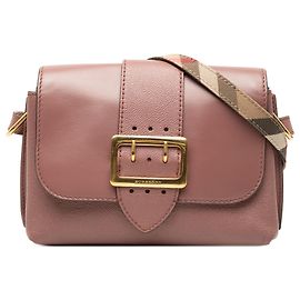 Burberry Pink Small Leather Medley Buckle Crossbody