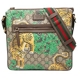 Gucci Beige GG Supreme Web Bengal Crossbody