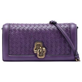 Bottega Veneta Borsa a tracolla Olimpia Knot in nappa Intrecciato viola