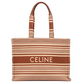 Bolso Thais de lona a rayas beige grande Celine - Céline