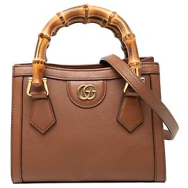 Borsa Gucci Diana Mini in pelle di vitello bambù marrone