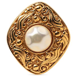 Spilla Chanel Gold Gold Plated Baroque Faux Pearl
