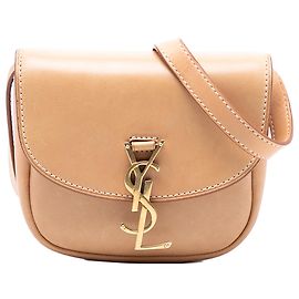 Saint Laurent Borsa a tracolla Kaia piccola in pelle marrone