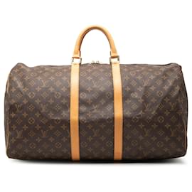 Louis Vuitton Marrone Monogram Keepall 55
