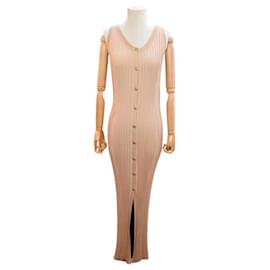 NUEVO VESTIDO LARGO CANALÉ VERSACE CON BOTONES MEDUSA 40 IT 36 FR - Versace
