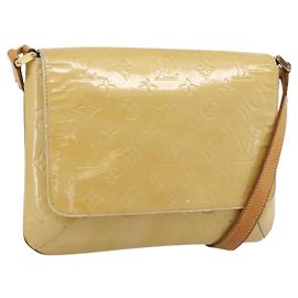 LOUIS VUITTON Monogram Vernis Thompson Street Bag Beige M91301 LV Auth 182856