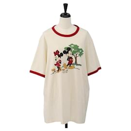 Coach CoachxDisney Kurzarm T-Shirt Baumwolle L Weiß Auth 167323M