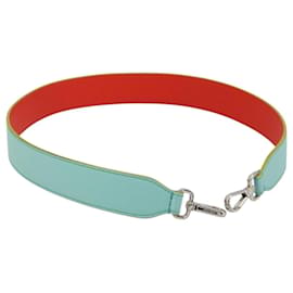 Bandoulière en cuir FENDI 35.4" Bleu clair argenté Auth 171288V - Fendi