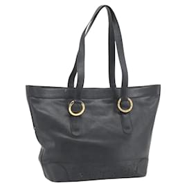 TIFFANY&Co. Tote Bag Leder Schwarz Gold Auth ka4487 - Autre Marque