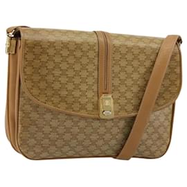 Céline Borsa a Spalla CELINE Macadam Canvas PVC Beige Oro Auth 181725