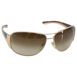 Gafas de sol PRADA Tortoise de plástico Marrón Auth BA13221