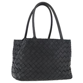 Borsa Tote BOTTEGA VENETA INTRECCIATO in pelle nera Auth am11702SM