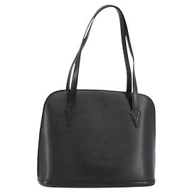 LOUIS VUITTON Epi Lussac Schultertasche Schwarz M52282 LV Auth BA13025