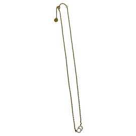 Colar Christian Dior CD Logo banhado a ouro