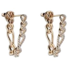 Orecchini Bottega Veneta con cristalli dorati