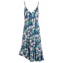 Autre Marque PatBO Blumenmuster Rüschen Saum Slip Kleid