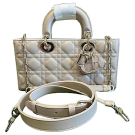 Dior Lady D-Joy Borsa a mano in pelle di agnello - Beige