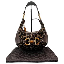 Gucci Borsa Hobo Bamboo Horsebit Monogramma GG