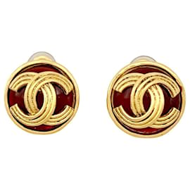 Orecchini Chanel CC Logo Gripoix Rossi