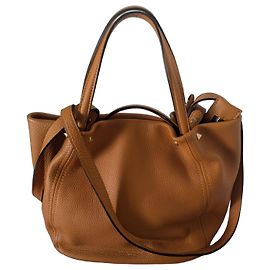 Gianni Chiarini Borsa a mano in pelle grana color senape