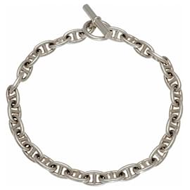 Hermès Collier Chaîne d’Ancre GM en Argent Massif
