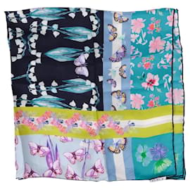 Furla Seidentuch mit Schmetterlings- und Blumenprint