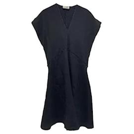Acne Studios Jessia Leinenkleid - Schwarz