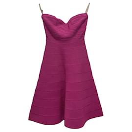 Hervé Léger Akari Trägerloses Minikleid - Caprice Pink - Herve Leger
