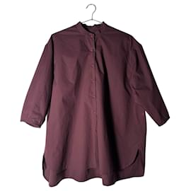 Autre Marque CASEY/CASEY Camisa túnica de algodón color burdeos