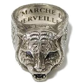 Gucci Le Marché des Merveilles Tigerkopf-Ring aus Silber