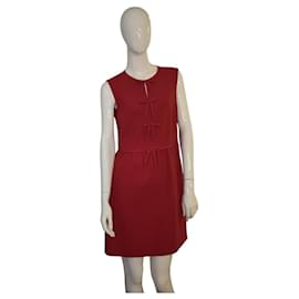 RED Valentino Bow Accent Sleeveless Crepe Mini Dress - Red Valentino
