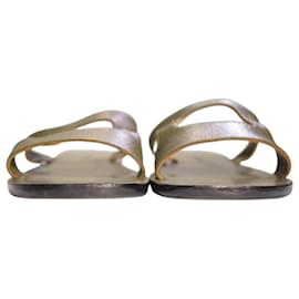 Autre Marque Zeus+Dione Sandali piatti in pelle H-Strap - Khaki Olive Green