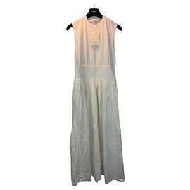Totême Vestido Midi sem mangas em algodão - Off White
