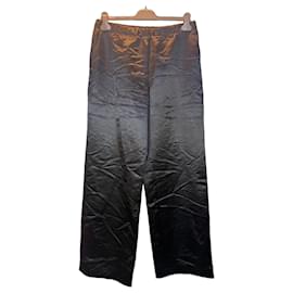 Givenchy Pantaloni a gamba larga neri in viscosa e poliestere