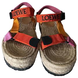 Loewe x Paula's Ibiza Sandali Espadrilles Platform Color-block